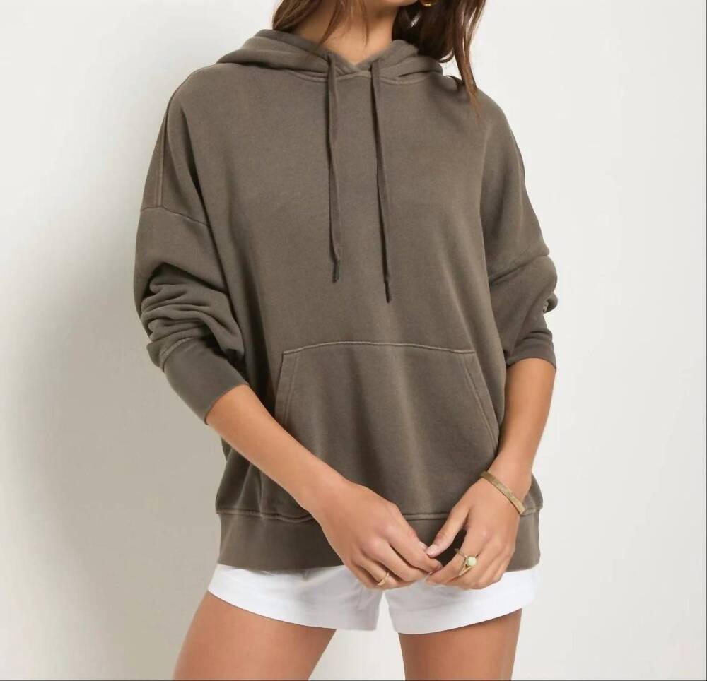NEW SEWN AND SEEN minera wash hoodie in mocha